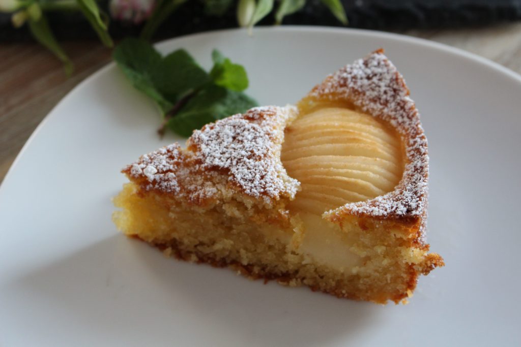 Almond flour pear tart