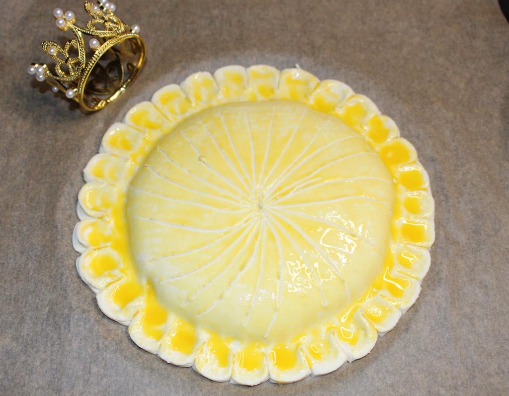 Galette des Rois with egg yolk