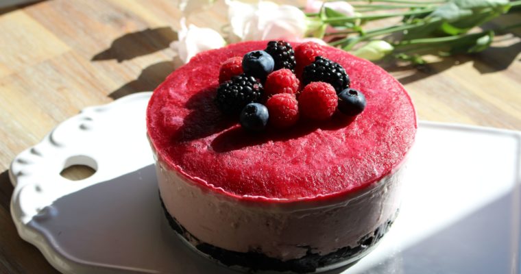 Raspberry Yoghurt No-Bake Cheesecake