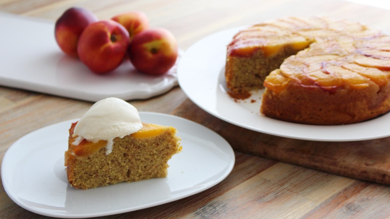 classic nectarine cake min